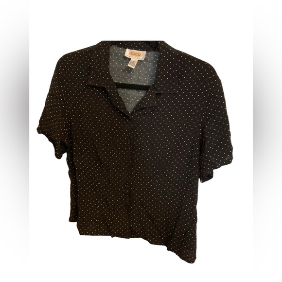 Talbots petite size medium black and white, polka dot - Picture 1 of 6